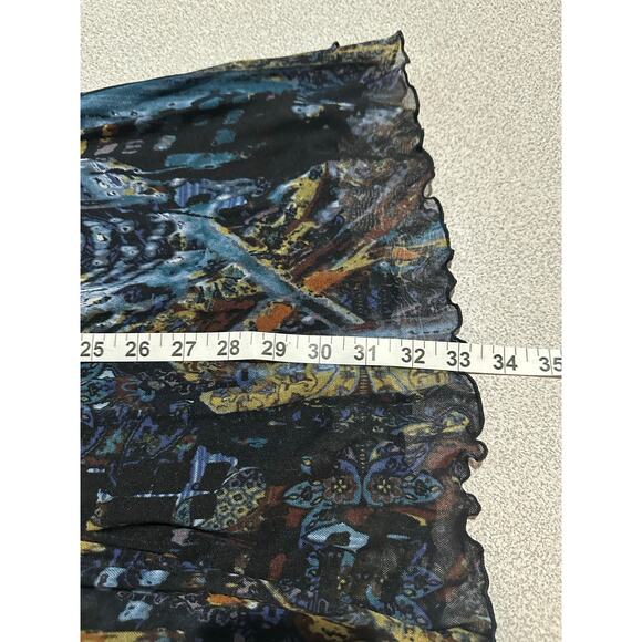 Vivienne Tam Sz XS Abstract Scoop Neck Shift Mini Dress Lined Artsy Flowy Modern - Picture 7 of 10